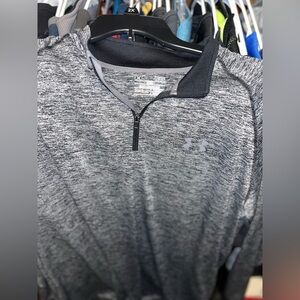Under Armour Heathered Gray Half-Zip Top